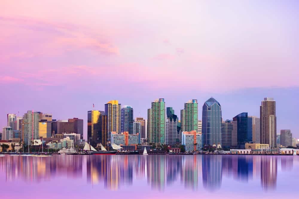 San Diego Skyline Tattoo with Sunset - wide 6