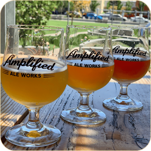 Amplified Ale Works beer glasses