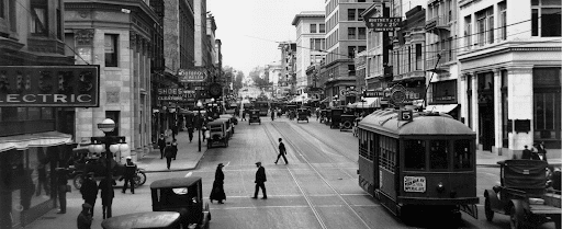 Gaslamp district, old photo