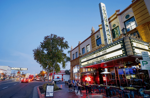 Sunset at North Park Main Street