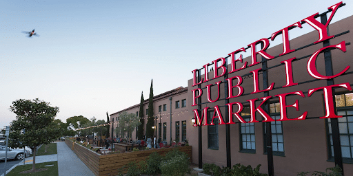 Neon sign Liberty Station Public Market 