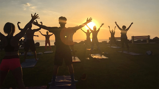 Yoga Class at Pacific Beach